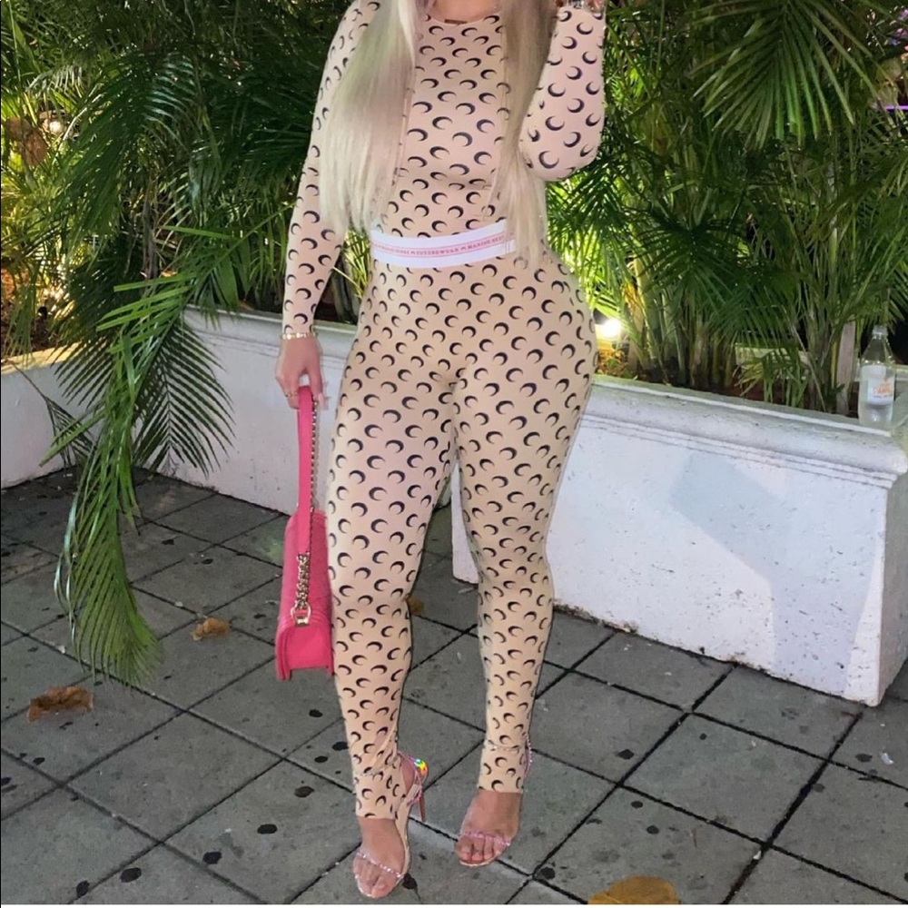 Super chic marine serre shirt and leggings set.